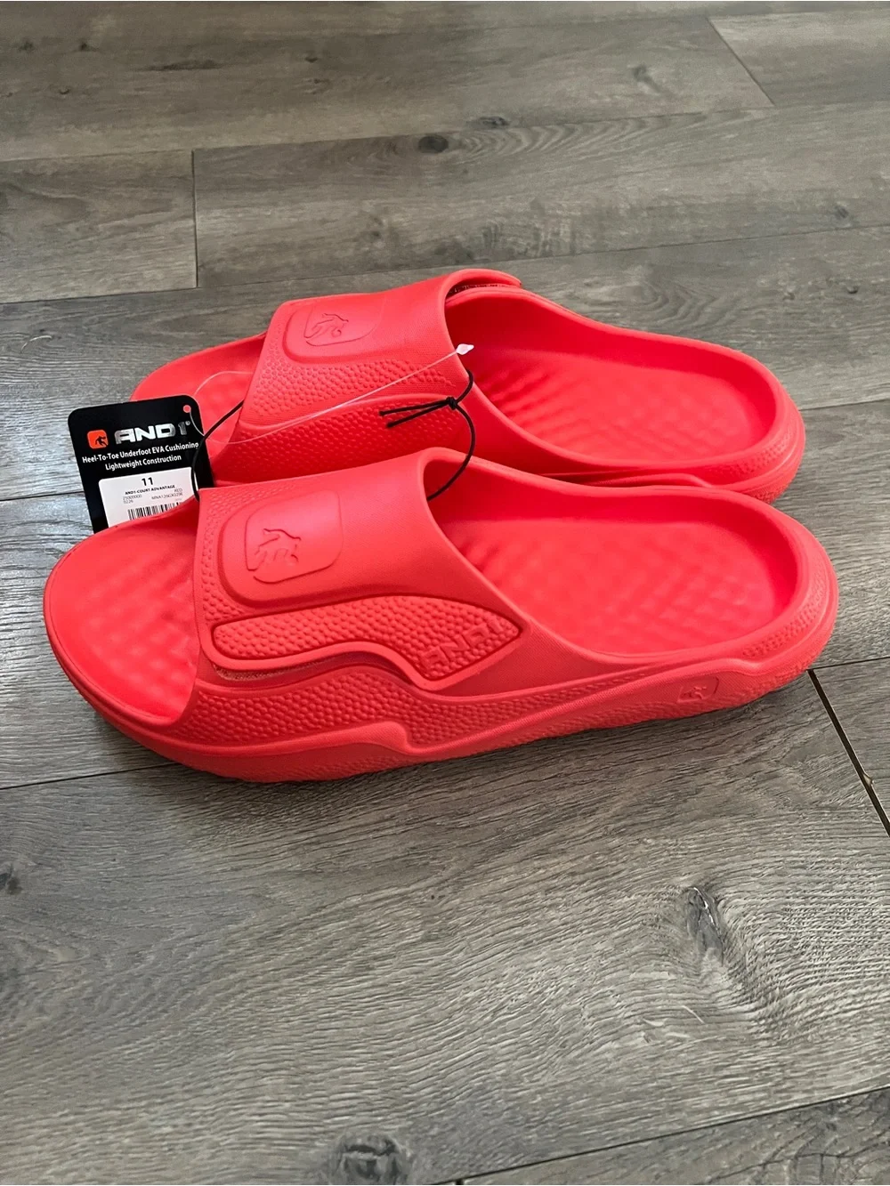 And1 Red Slides Size 11 New